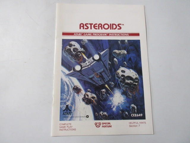1979 Atari - Asteroids game instructions
