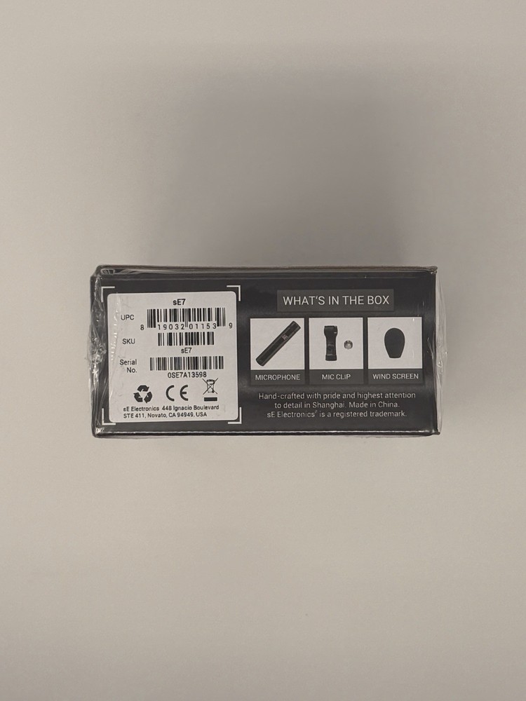 Se Electronics sE7 Back-Electret Small-Diaphragm Condenser Recording Microphone