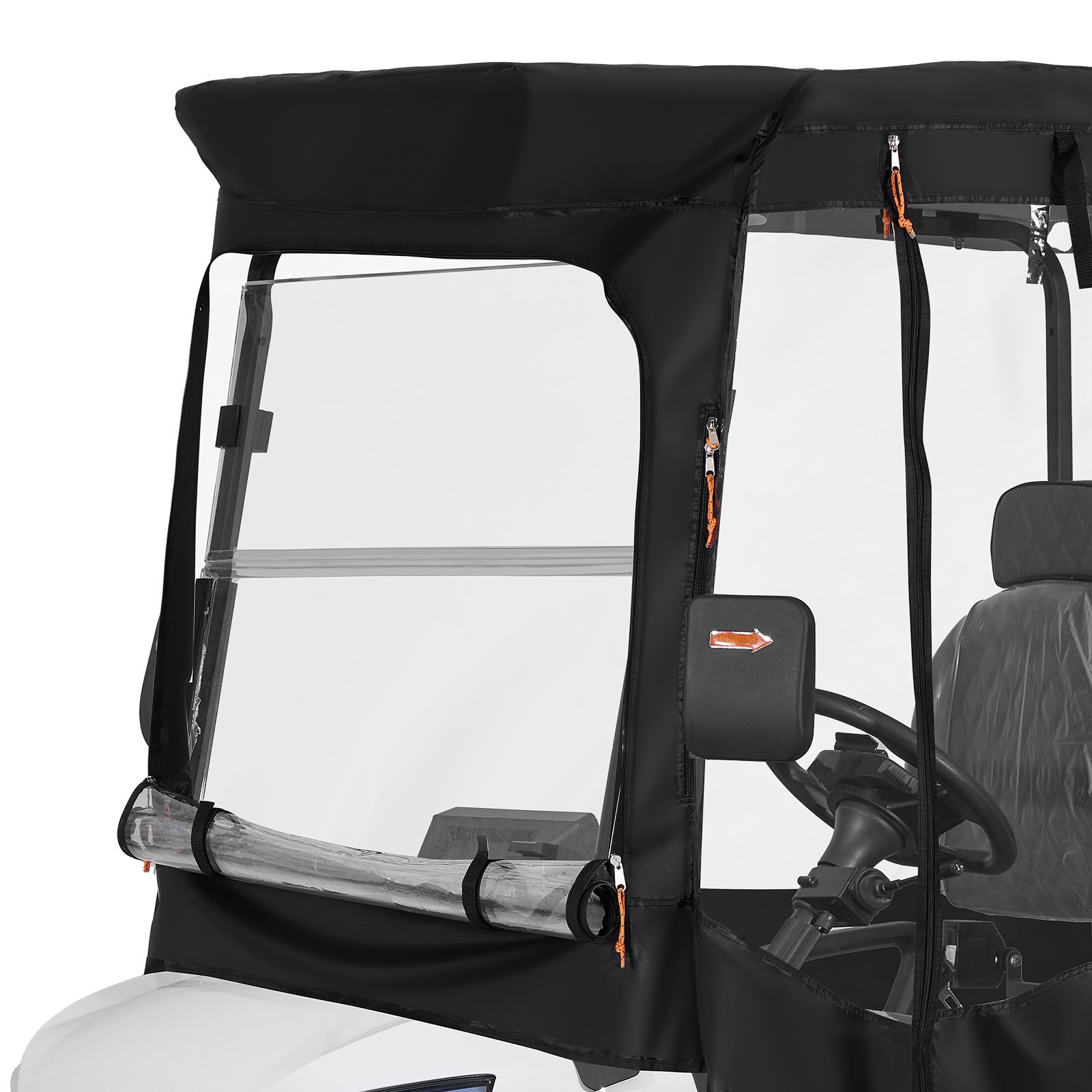 Uimoso Golf Cart Cover with Transparent Full Enclosure for 2 or 2+2 Passengers