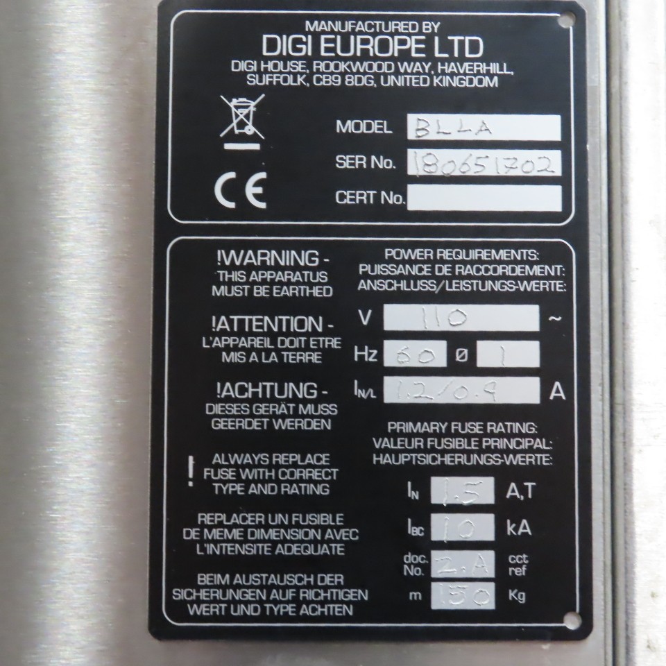 DIGI BLLA Automatic Weigh Labeler Machine 110V 1PH (Applicator Needs Work)