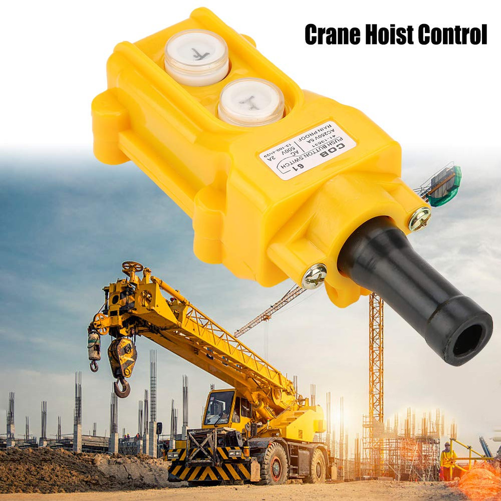 Winch Switch 120V Bo Crane Chain Hoist Push Button Switch Lifting Pendant Rai...