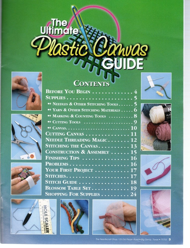 Needlecraft Shop 983026 ULTIMATE PLASTIC CANVAS GUIDE Canvas Pattern Leaflet