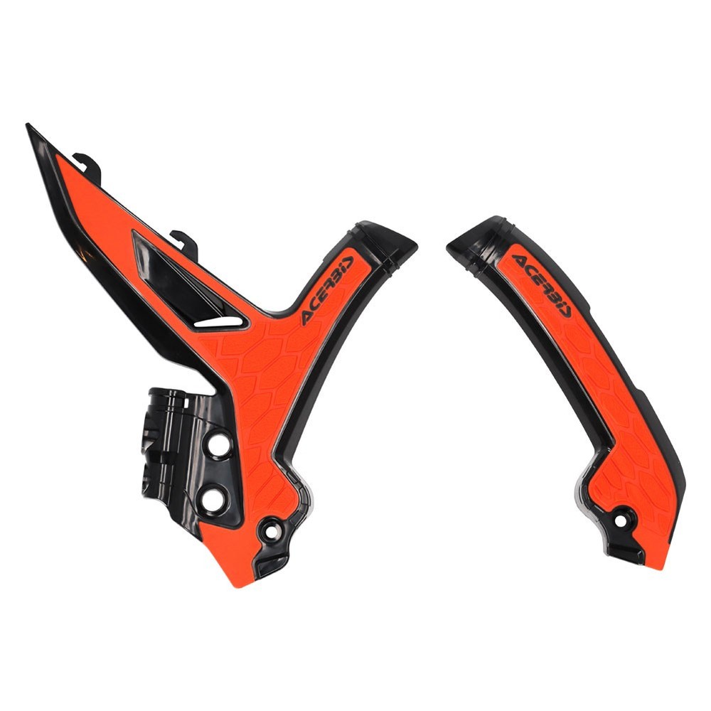 Acerbis X-Grip Frame Guards - Black/Orange - Guards