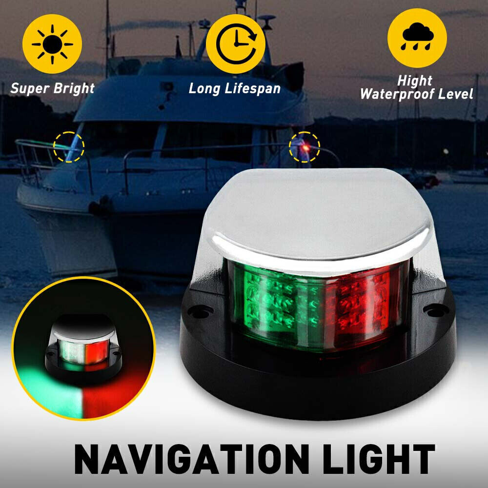 For Boat Navigation Lights Red-Green LED Marine Navigation Light Boat Bow Lights