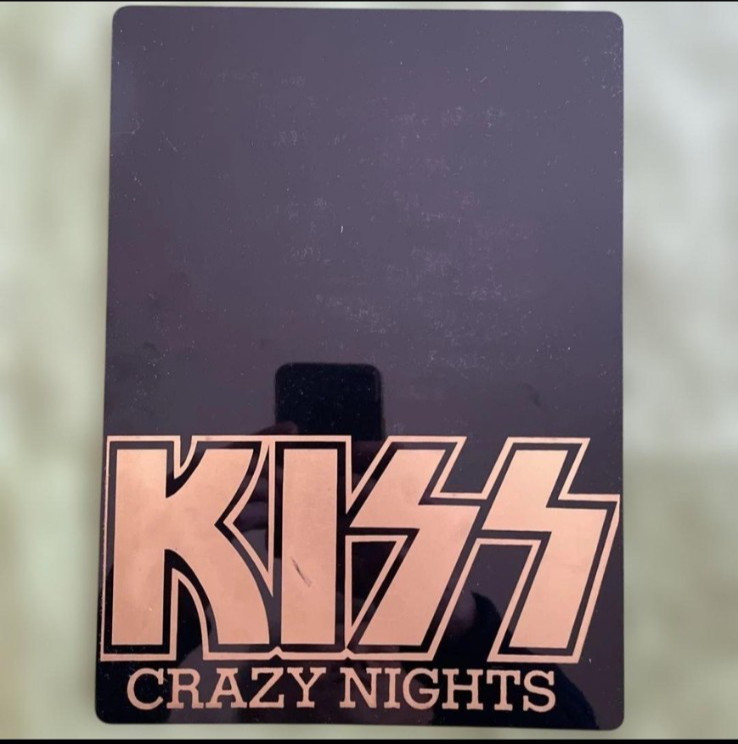 KISS Crazy Nights Plastic Sheet Vintage Rare