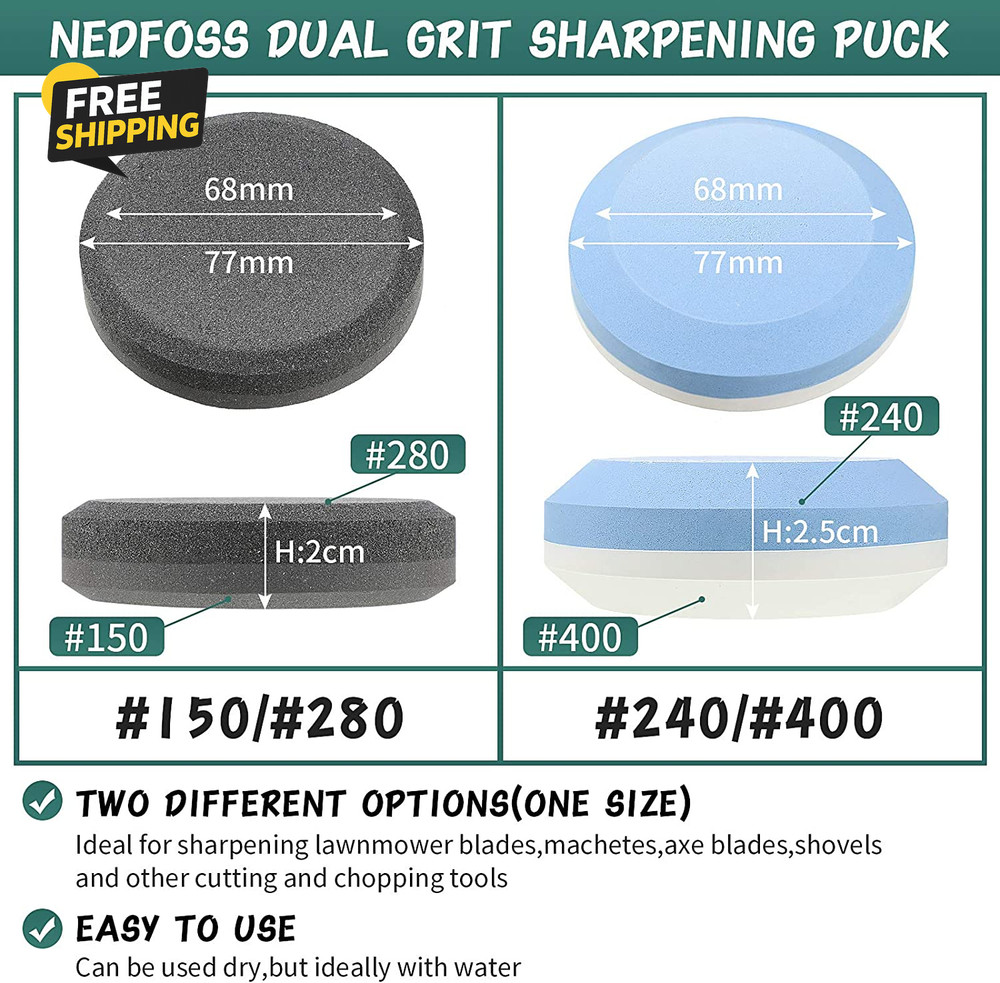 4 Axe Sharpener Tools with Sheath, Multipurpose Axe Sharpener Stone Axe Dual