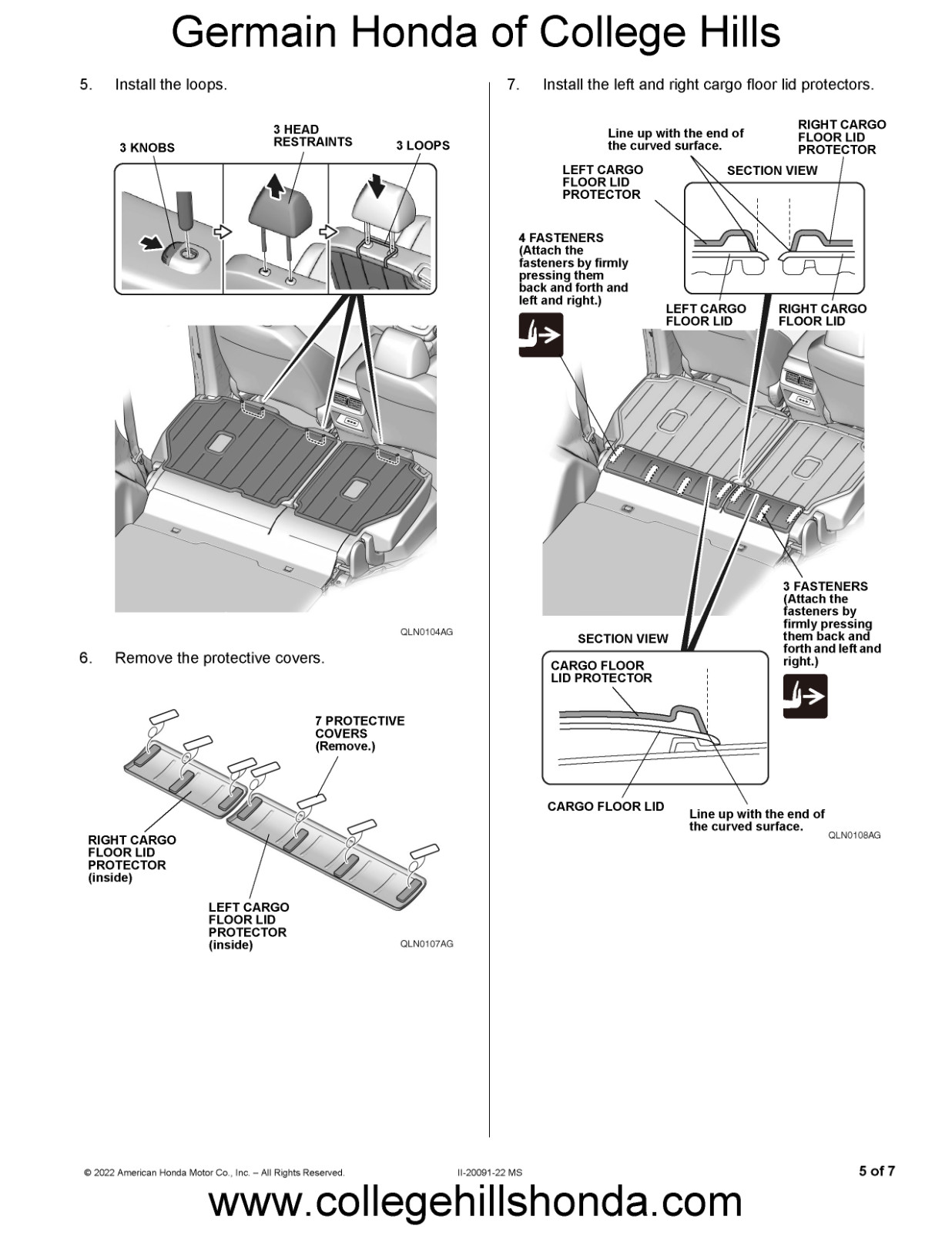 2023-2025 Genuine Honda CR-V Hybrid Seat Back Protectors OEM NEW! 08P30-3A0-100A
