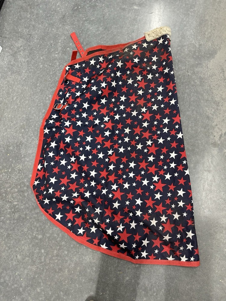 Horse Blanket Neck Piece Replacement Medium Red White And Blue STAR PATTERN