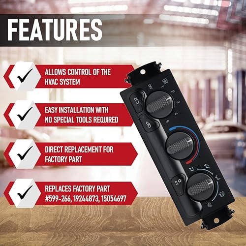 AC Heater Climate Control Module by - 15054697 - Without Rear Defogger Button