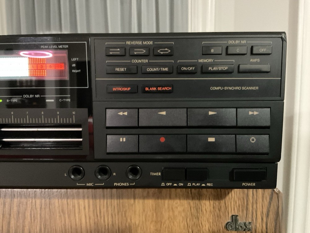 Almost Mint! Sansui D590r Auto Reverse Cassette Deck Black