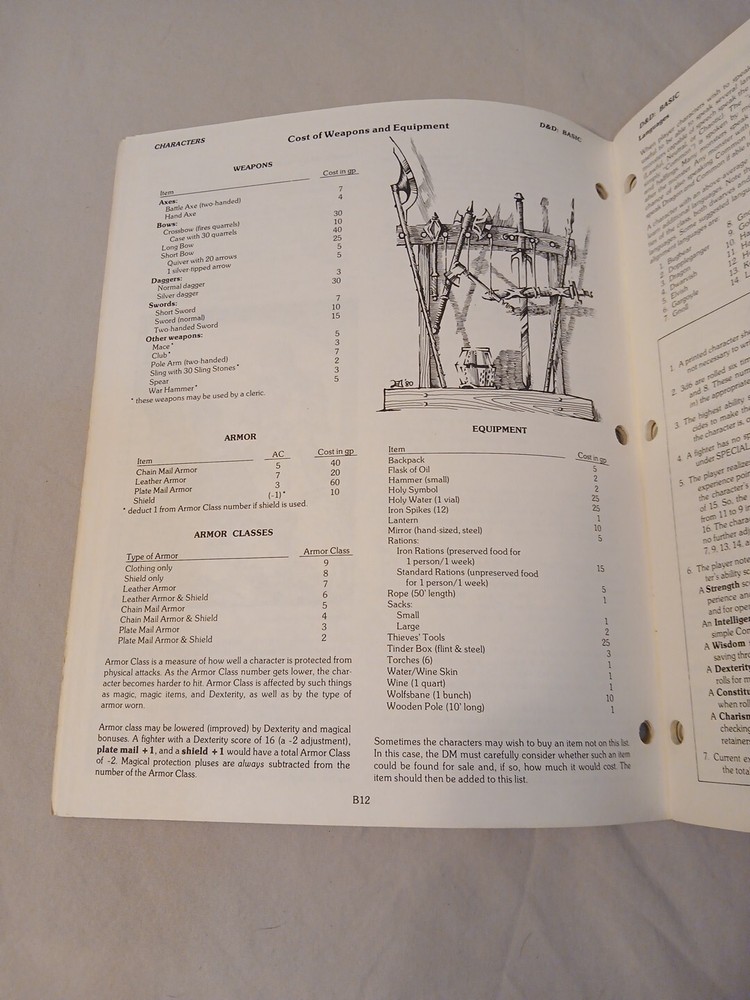 Vintage Dungeons and Dragons Basic Rulebook Very Fine Condition