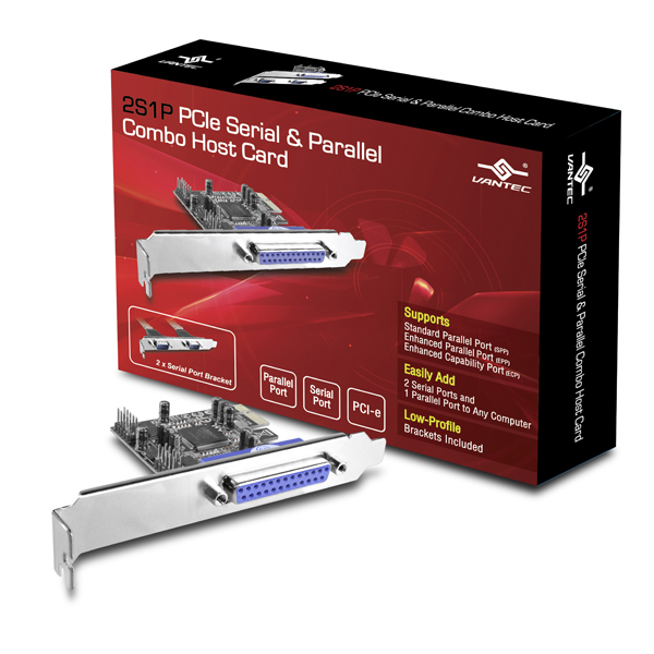 Vantec 2S1P PCIe Serial & Parallel Combo Host Card