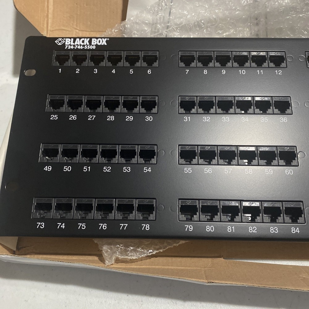 Black Box GigaBase CAT5e 96-Port Patch Panel- JPM910A-R4