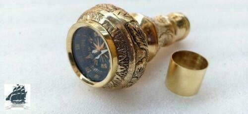 Handmade Style Designer Compass knob Head Handle For Walking Stick (Only Handle)