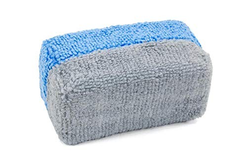 [Saver Applicator Terry] Ceramic Coating Applicator Sponge | 12 Pack Blue/Gray