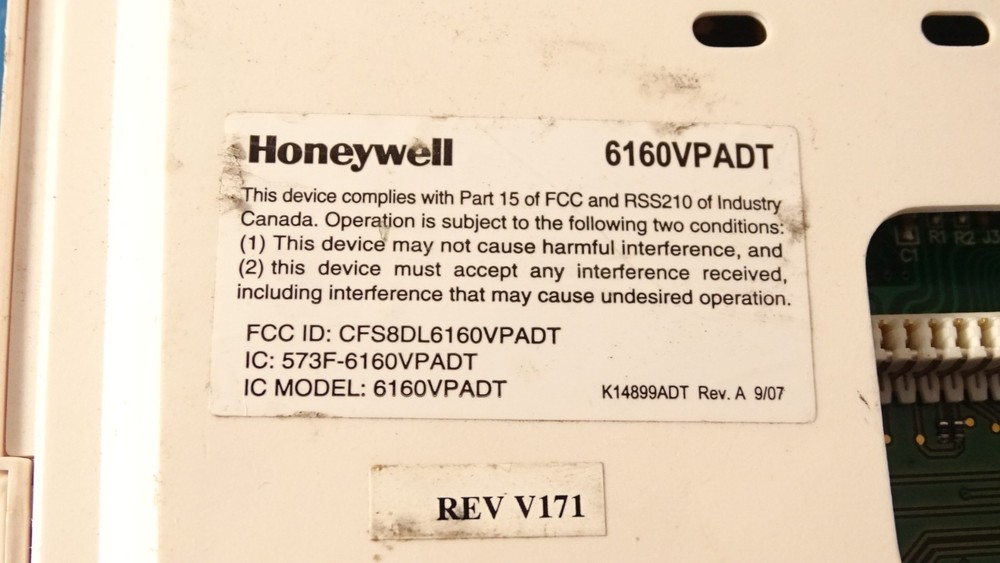 Honeywell 6160VPADT Custom Alpha Keypad