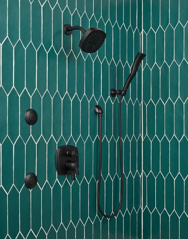 Delta 52663-BL H2OKinetic® 5-Setting Shower Head - Matte Black