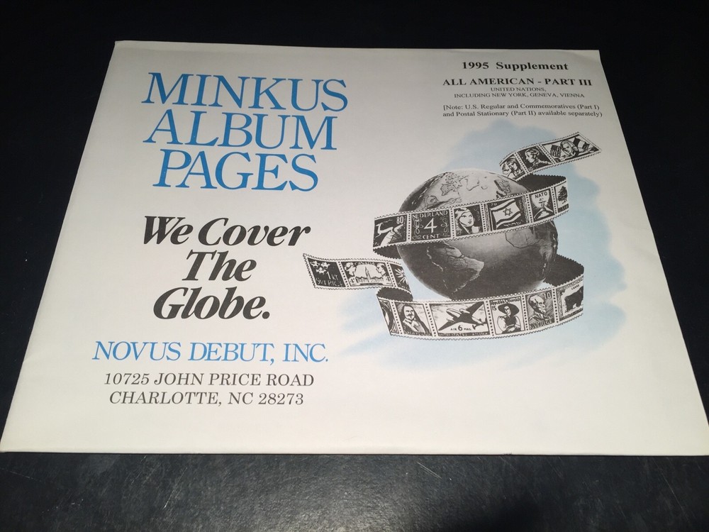 New Minkus All American United States Stamp Album Supplement Pages- 1995 Part 3