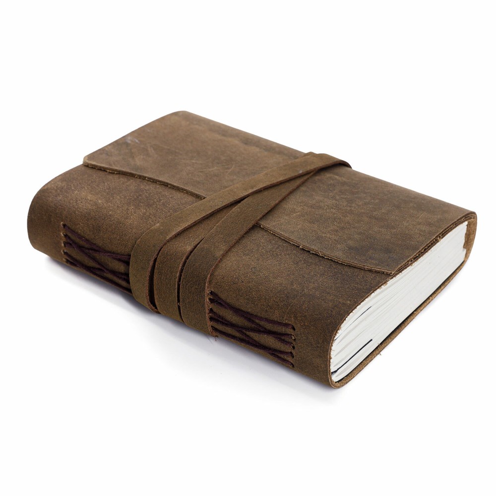 Handmade Leather Journal/Writing Notebook Diary Unlined Paper writing pad gift