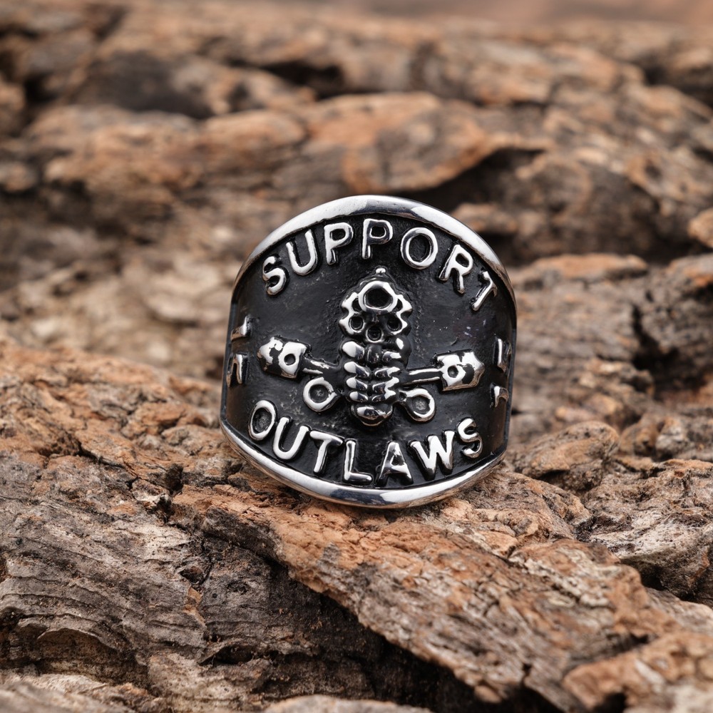 Support Outlaws M C  Stainless Steel Ring Size 10