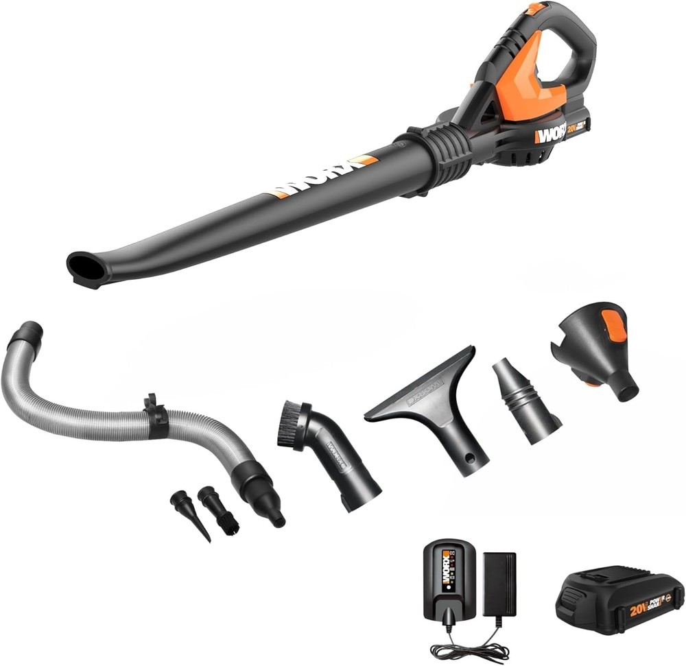 WG545.1 Worx 20V PowerShare Cordless Blower w/Attachments