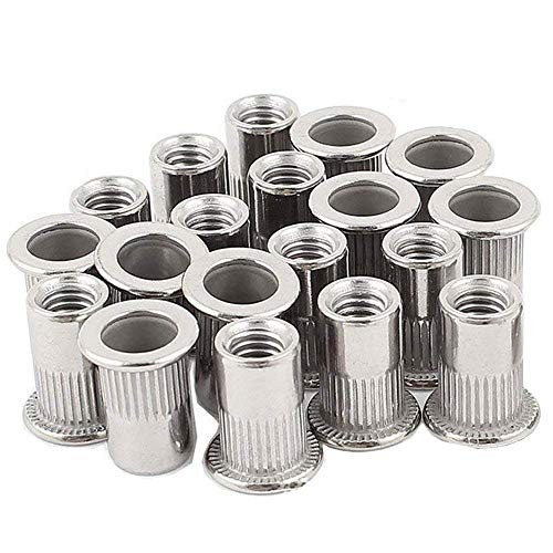 20Pcs 3/8-16 Rivet Nuts Stainless Steel Threaded Rivet Insert Nuts Riv