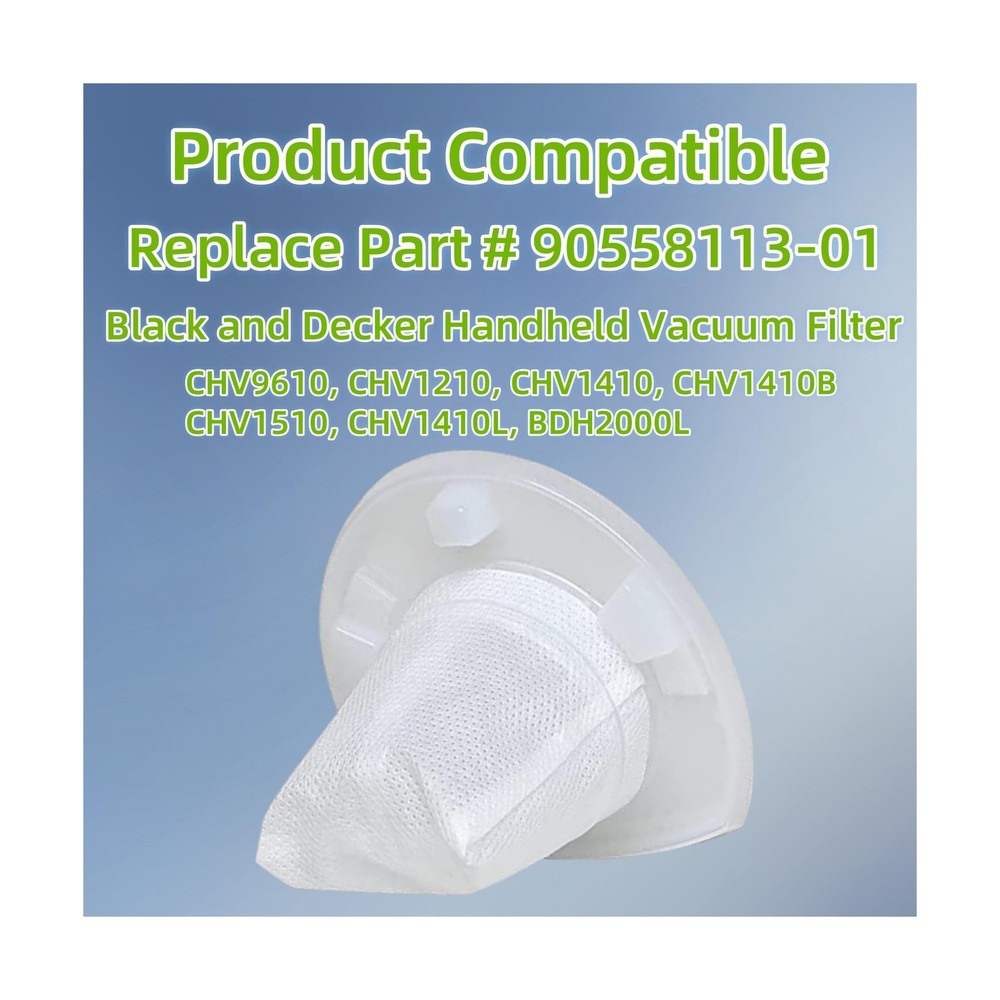 5 Pack Replacement Filter Compatible with Black & Decker VF110 Dust... Fast Ship