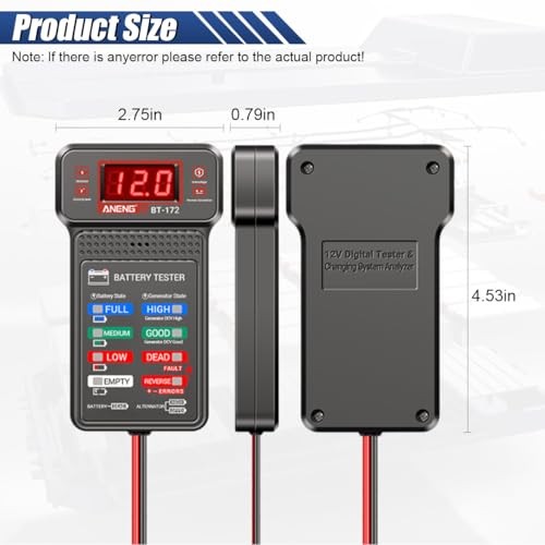 12V Car Battery Tester with LCD Screen & Indication - Universal Car Voltmeter
