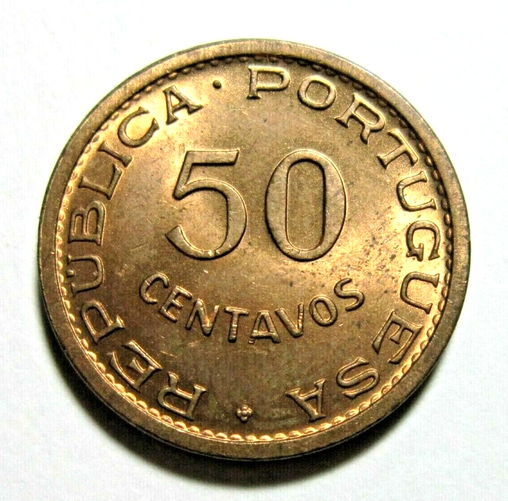PORTUGUESE TIMOR. 50 CENTAVOS, 1970. UNCIRCULATED.
