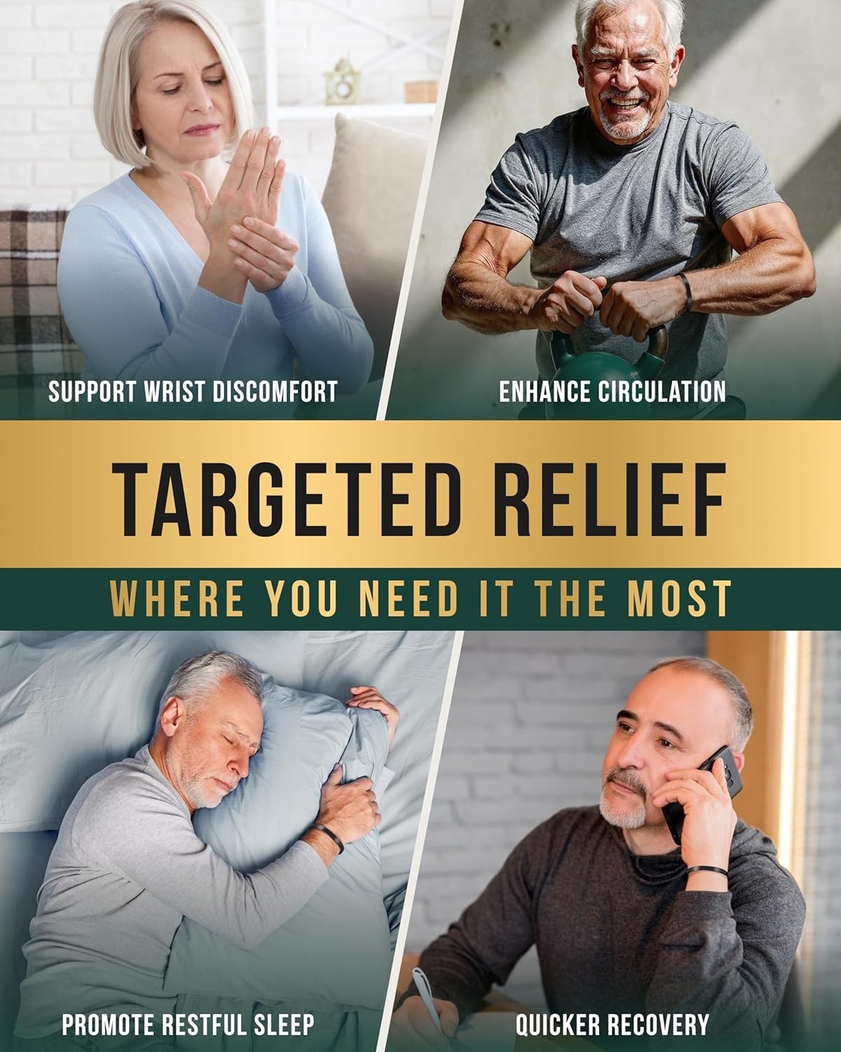 Magnetrx® Copper Magnetic Bracelet Arthritis Pain Therapy Energy Cuff Bangle Uni