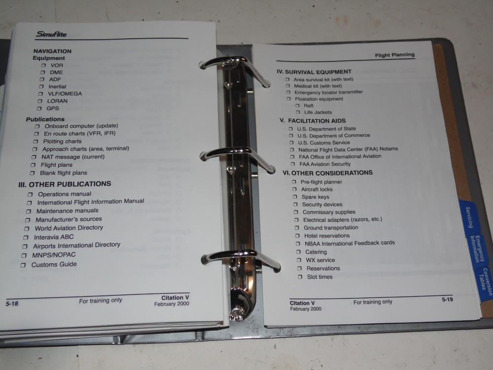 Citation V / SII Cockpit Reference Handbook 2003