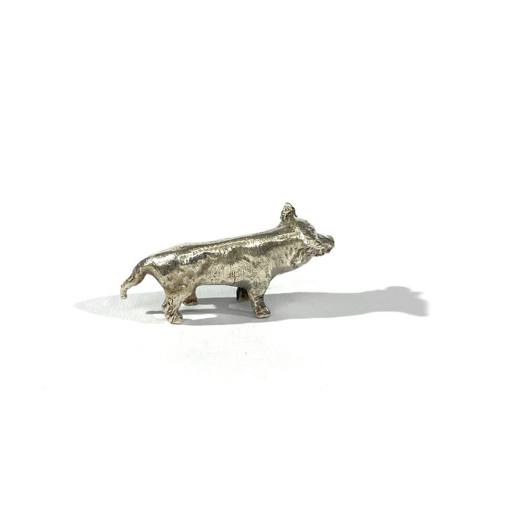 vintage heavy solid silver Warthog miniature , figurine