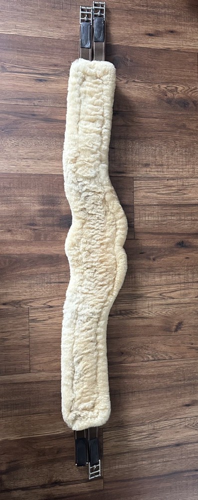 54' Leather Girth with Removable Sheepskin