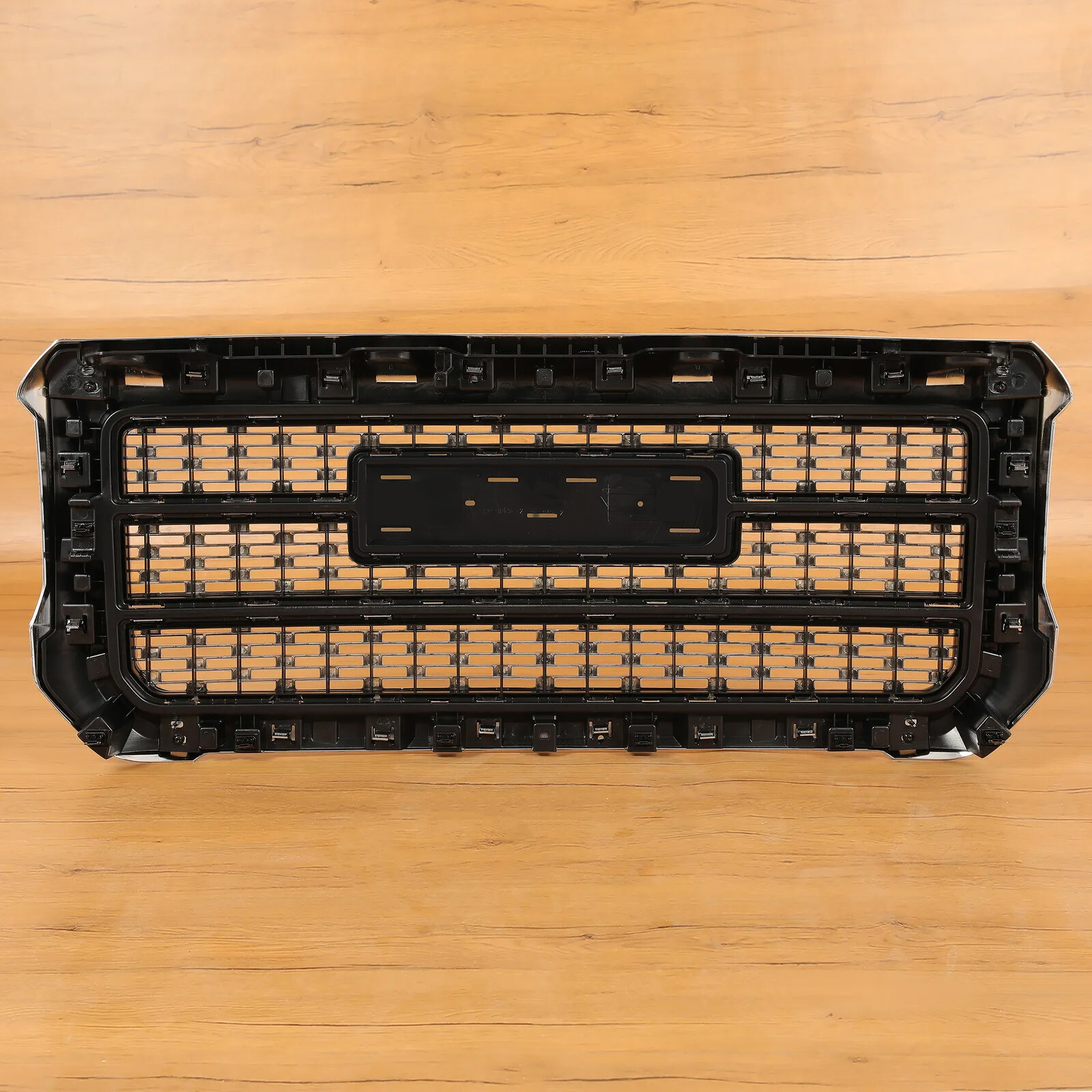 Chrome Front Grille ABS Grill W/ Snap For GMC Sierra 2500HD 3500HD 2015-2019