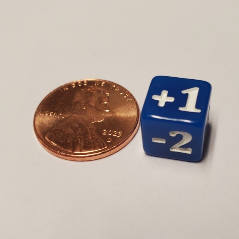 25x Modifier Base 10mm Dice Counter Set Red & Blue for Shadowverse: Evolve