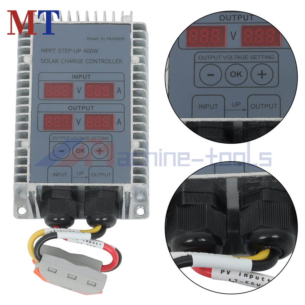 400W MPPT Boost Controller Solar 24V-85V Voltage Regulator Waterproof LED