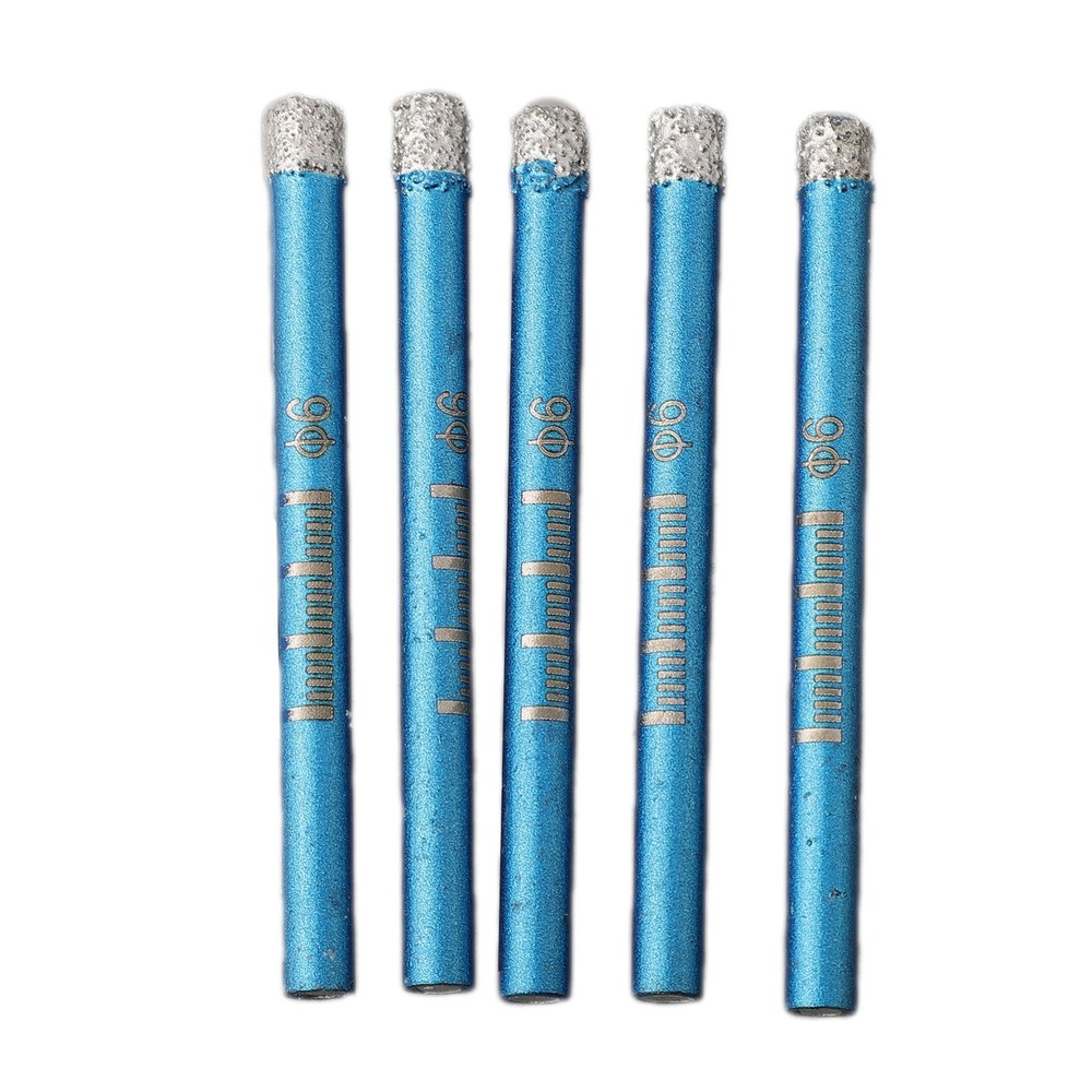 5 Pcs Brazed Dry Drill Tile Drill Bit With Cooling Wax 5*6mm Core Drill