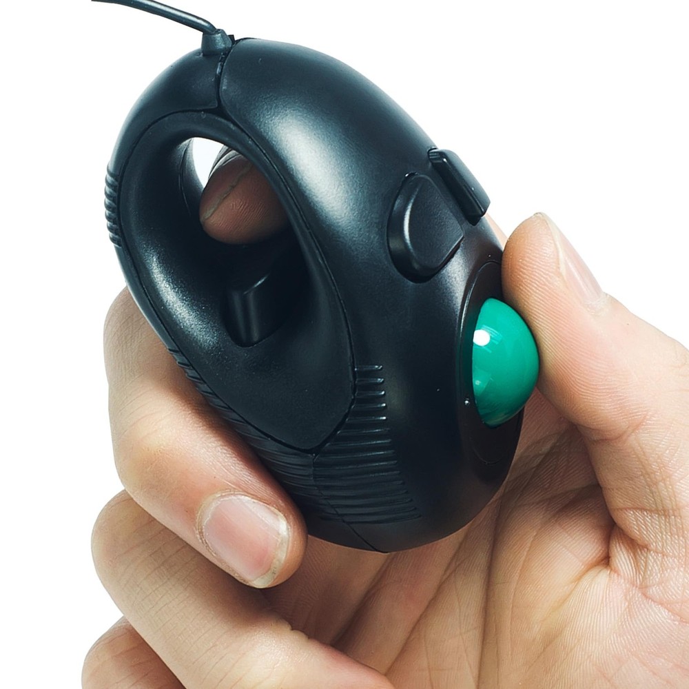 Finger Handheld Trackball Mouse Mini 4D USB Wired Pointer Thumb Ball Mac