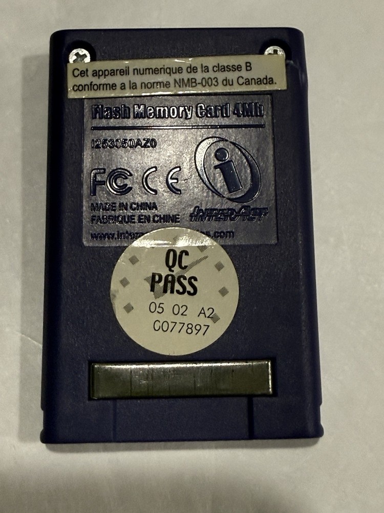 Two Gamecube Memory Cards | Official DOL-008 + 3rd party 4MB | Not tested
