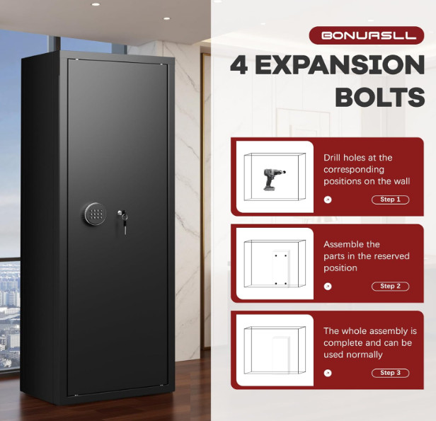 12-15 Gun Safe for Rifles, Fireproof Gun Safe for Rifles and Pistols
