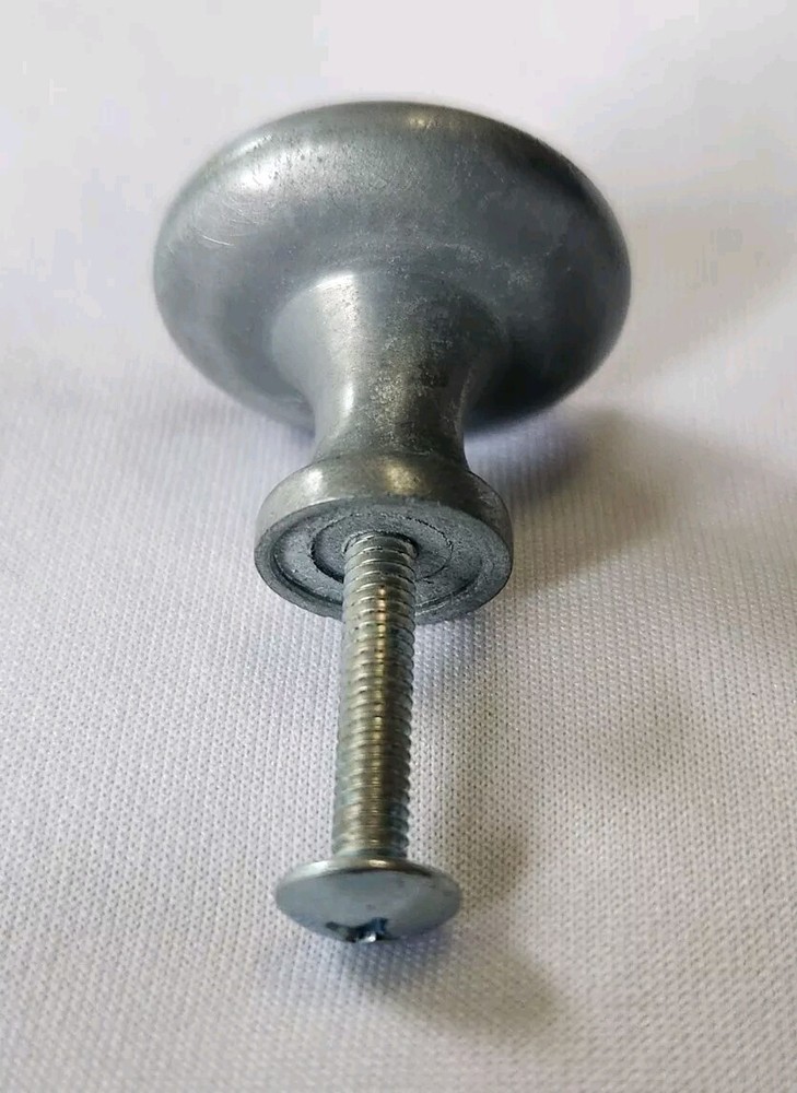 Nover Satin Chrome Solid Brass 25mm Button Knobs 5003715 Lot 7