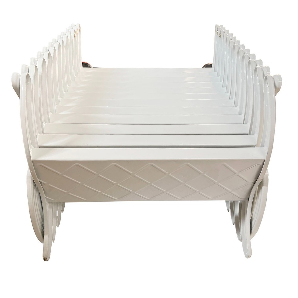 9.84ft White Attic Pull Down Ceiling Ladder 31.5'' x 35.43'' Folding Loft Ladder