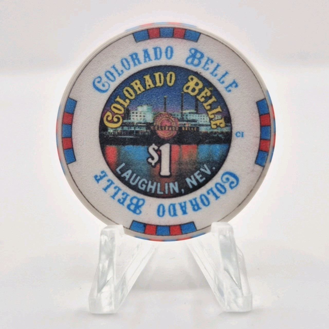 Colorado Belle Resort Casino Laughlin Nevada 2010 $1 Casino Chip D0012