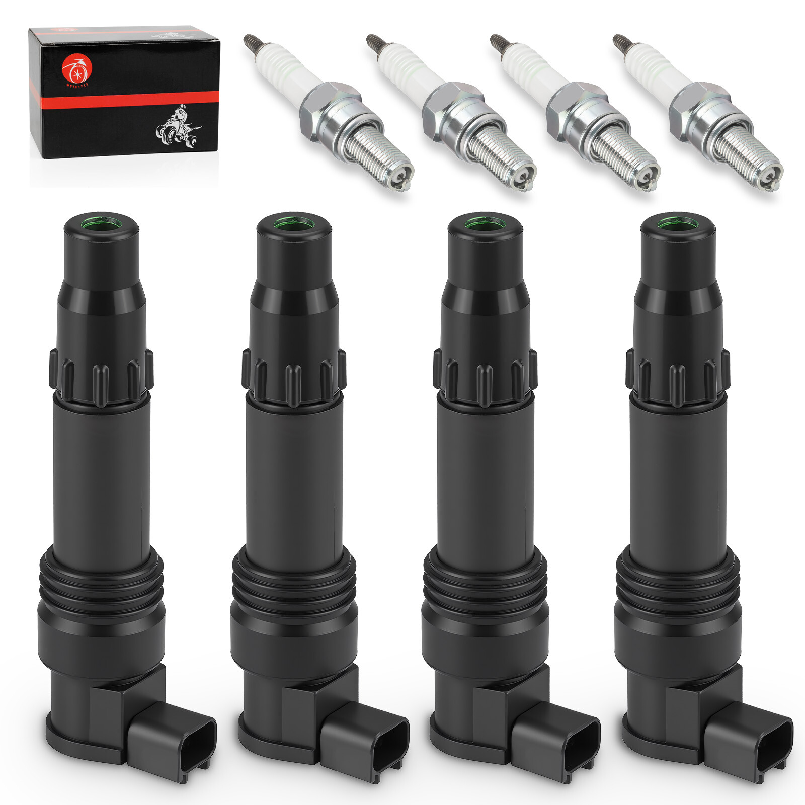 4 Ignition Coils Iridium Spark Plugs For Suzuki Hayabusa 1300 GSX1300R RZ BK BKA
