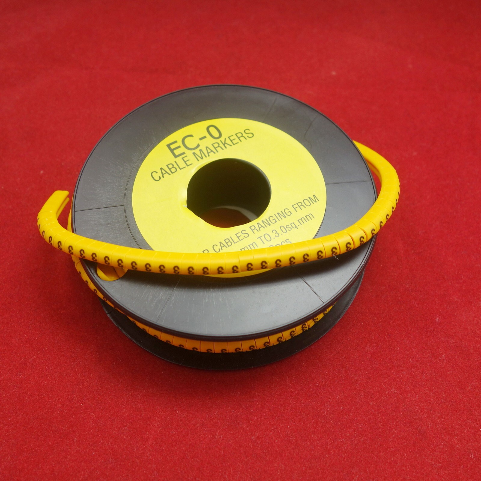 1Roll EC-0 Cable Markers 1000pcs For 0.75-3mm2 wire Number 0-9 soft PVC