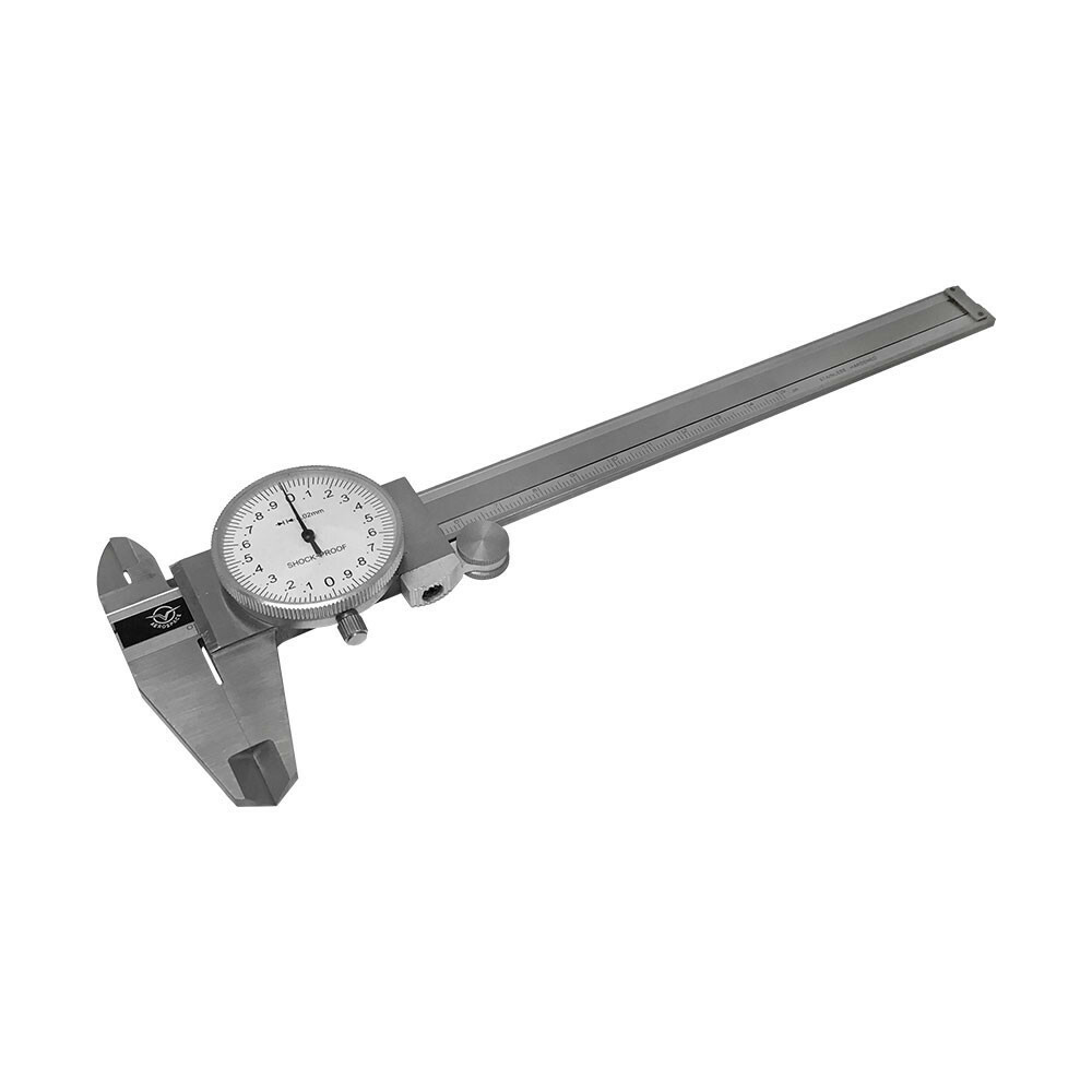 Stainless Steel Metric Dial Caliper 150mm/0.02mm Precision Graduation Shockproof