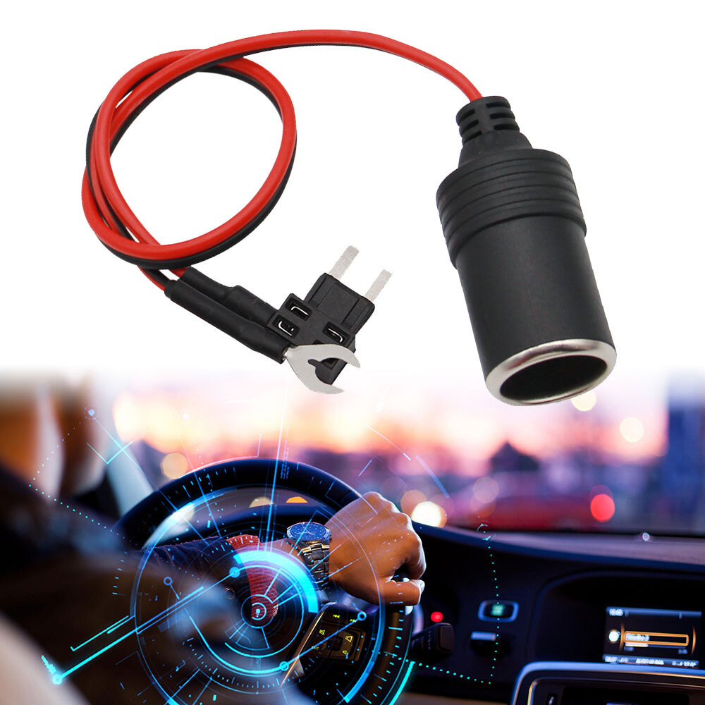 Cigarette Lighter Seat Power Connect Fuse Storage Battery Adapter Socket Plug-