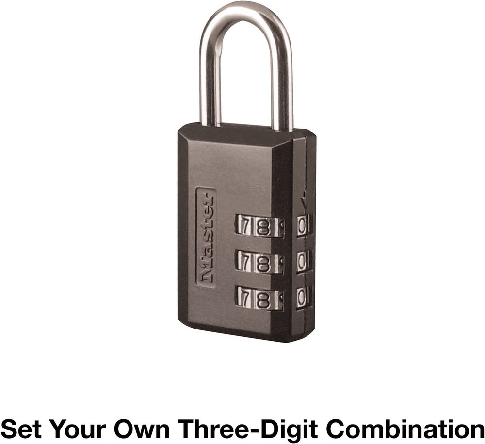 Master Lock 647D Combination Padlock, 1, Black