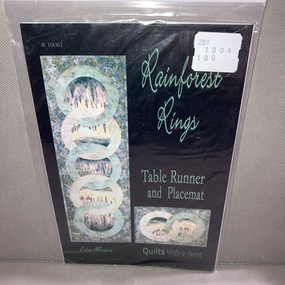 Lisa Moore Rainforest Rings Table Runner and Placemats Quilt Pattern