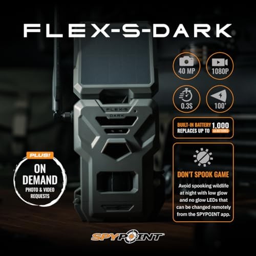 Flex-S-Dark Solar Cellular Trail Camera – Built-in Solar Panel, FLEX-S DARK